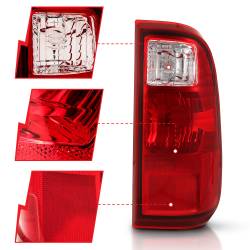 ANZO USA - Tail Light Set Chrome Housing Red/Clear Lens Pair Ford F-250 Super Duty/F-350/F-450 Super Duty 2008-2016 ANZO USA - Image 3