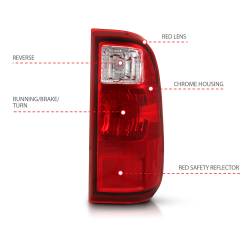 ANZO USA - Tail Light Set Chrome Housing Red/Clear Lens Pair Ford F-250 Super Duty/F-350/F-450 Super Duty 2008-2016 ANZO USA - Image 4