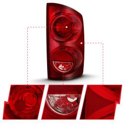 ANZO USA - Tail Light Set Red Lens (Oe) Dodge Ram 1500/2500/3500 2007-2008 ANZO USA - Image 3