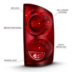 ANZO USA - Tail Light Set Red Lens (Oe) Dodge Ram 1500/2500/3500 2007-2008 ANZO USA - Image 4