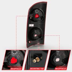 ANZO USA - Tail Light Set Red Lens (Oe) Dodge Ram 1500/2500/3500 2007-2008 ANZO USA - Image 5