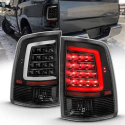 Tail Light Set LED Black Housing Clear Lens PairRam 1500/2500/3500 2011-2018 ANZO USA