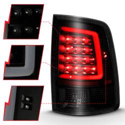 ANZO USA - Tail Light Set LED Black Housing Smoke Lens PairRam 1500/2500/3500 2011-2018 ANZO USA - Image 3