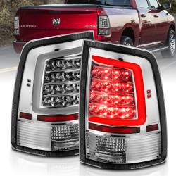 Tail Light Set LED Chrome Housing Clear Lens PairRam 1500/2500/3500 2011-2018 ANZO USA
