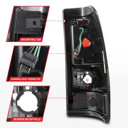 ANZO USA - Tail Light Set LED Black Housing Smoke Lens Pair Chevrolet Silverado 1500/2500 1999-2002, 1500 HD/2500 HD 2001-2002, 3500 2001-2003, GMC Sierra 1500 1999-2007, 1500 HD/2500 HD/3500 2001-2007, 2500 1999-2004 ANZO USA - Image 5