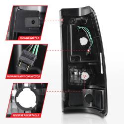 ANZO USA - Tail Light Set LED Chrome Housing Red Lens Pair Chevrolet Silverado 1500/1500 HD/2500 HD/3500 2003-2007, 2500 2003-2006 ANZO USA - Image 5