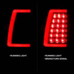 ANZO USA - Tail Light Set LED Black Housing Clear Lens Pair Chevrolet Silverado 1500/2500 1999-2002, 1500 HD/2500 HD 2001-2002, 3500 2001-2003, GMC Sierra 1500 1999-2007, 1500 HD/2500 HD/3500 2001-2006, 2500 1999-2004 ANZO USA - Image 2