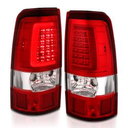ANZO USA - Tail Light Set LED Chrome Housing Red/Clear Lens Pair Chevrolet Silverado 1500/2500 1999-2002, 1500 HD/2500 HD 2001-2002, 3500 2001-2003, GMC Sierra 1500 1999-2007, 1500 HD/2500 HD/3500 2001-2006, 2500 1999-2004 ANZO USA - Image 8