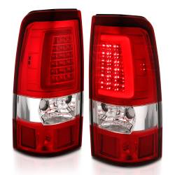 ANZO USA - Tail Light Set LED Chrome Housing Red/Clear Lens Pair Chevrolet Silverado 1500/1500 HD/2500 HD/3500 2003-2007, 2500 2003-2006 ANZO USA - Image 8