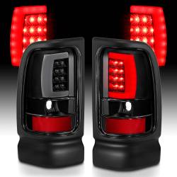 ANZO USA - Tail Light Set LED Black Housing Clear Lens Pair Dodge Ram 1500 1994-2001, 2500/3500 1994-2002 ANZO USA - Image 7