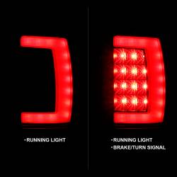 ANZO USA - Tail Light Set LED Black Housing Smoke Lens Pair Dodge Ram 1500 1994-2001, 2500/3500 1994-2002 ANZO USA - Image 2
