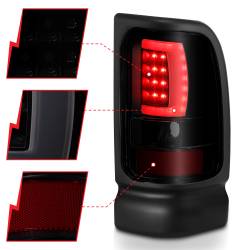 ANZO USA - Tail Light Set LED Black Housing Smoke Lens Pair Dodge Ram 1500 1994-2001, 2500/3500 1994-2002 ANZO USA - Image 3