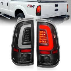 Tail Light Set LED Black Housing Clear Lens Pair Ford F-250 Super Duty/F-350/F-450/F-550 Super Duty 2008-2016 ANZO USA