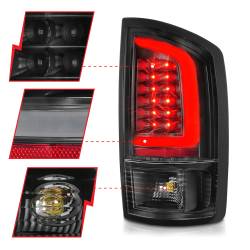 ANZO USA - Tail Light Set LED Black Housing Clear Lens Pair Dodge Ram 1500 2002-2006, 2500/3500 2003-2006 ANZO USA - Image 3