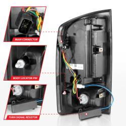 ANZO USA - Tail Light Set LED Black Housing Smoke Lens Pair Dodge Ram 1500 2002-2006, 2500/3500 2003-2006 ANZO USA - Image 5