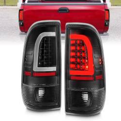 Tail Light Set Clear Lens Pair LED W/ Light Bar Style Black Housing Ford F-150 1997-2003, Ford F-250/F-350/F-450 Super Duty 1999-2007 ANZO USA