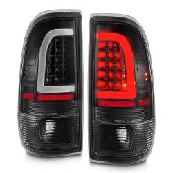 ANZO USA - Tail Light Set Clear Lens Pair LED W/ Light Bar Style Black Housing Ford F-150 1997-2003, Ford F-250/F-350/F-450 Super Duty 1999-2007 ANZO USA - Image 2