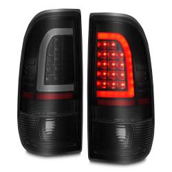 ANZO USA - Tail Light Set LED W/ Light Bar Style Black Housing Smoke Lens Pair Ford F-150 1997-2003, Ford F-250/F-350/F-450 Super Duty 1999-2007 ANZO USA - Image 2