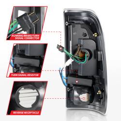 ANZO USA - Tail Light Set LED W/ Light Bar Style Black Housing Smoke Lens Pair Ford F-150 1997-2003, Ford F-250/F-350/F-450 Super Duty 1999-2007 ANZO USA - Image 5