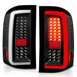 ANZO USA - Tail Light Set LED W/ Light Bar Style Black Housing Clear Lens Pair Chevrolet Silverado 1500/3500 2007-2013, 2500/2500 HD/3500 HD 2007-2014 ANZO USA - Image 7