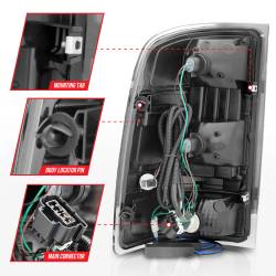 ANZO USA - Tail Light Set LED W/ Light Bar Style Black Housing Smoke Lens Pair GMC Sierra 1500/2500 HD/3500 HD 2007-2014, 1500 HD/3500 2007 ANZO USA - Image 5