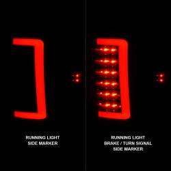 ANZO USA - Tail Light Set LED W/ Light Bar Style Black Housing Smoke Lens Pair GMC Sierra 1500/2500 HD/3500 HD 2007-2014, 1500 HD/3500 2007 ANZO USA - Image 7