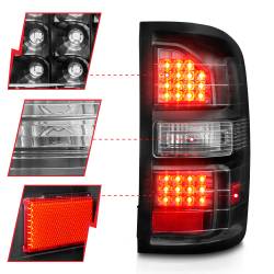 ANZO USA - Tail Light Set LED Black Housing Clear Lens Pair GMC Sierra 1500 2015-2018, 2500 HD/3500 HD 2014-2018 ANZO USA - Image 3