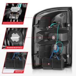 ANZO USA - Tail Light Set LED Black Housing Clear Lens Pair GMC Sierra 1500 2015-2018, 2500 HD/3500 HD 2014-2018 ANZO USA - Image 5