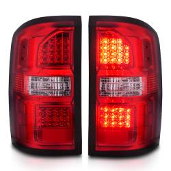 ANZO USA - Tail Light Set LED Chrome Housing Red/Clear Lens Pair GMC Sierra 1500 2015-2018, 2500 HD/3500 HD 2014-2018 ANZO USA - Image 7