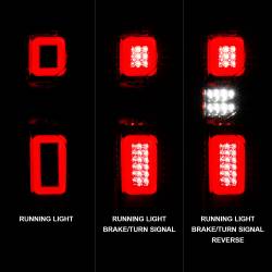 ANZO USA - Tail Light Set LED W/ Light Bar Style Sequential Chrome Housing Red/Clear Lens Pair Chevrolet Silverado 1500/2500 HD/3500 HD 2019-2023, 1500 LTD 2022 ANZO USA - Image 2