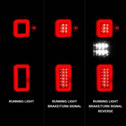 ANZO USA - Tail Light Set Black Housing Smoke Lens Pair LED W/ Light Bar Style Sequential Chevrolet Silverado 1500/2500 HD/3500 HD 2019-2023, 1500 LTD 2022 ANZO USA - Image 2