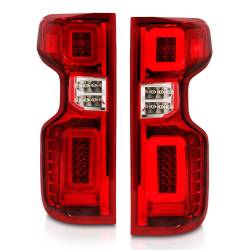 ANZO USA - Tail Light Set W/ Light Bar Style Sequential Chrome Housing Red/Clear Lens Pair LED Chevrolet Silverado 1500/2500 HD/3500 HD 2019-2023, 1500 LTD 2022 ANZO USA - Image 7