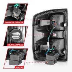 ANZO USA - Tail Light Set LED W/ Light Bar Style Black Housing Clear Lens Pair Chevrolet Silverado 1500 2014-2018, 2500/3500 2015-2018, 2500 HD/3500 HD 2015-2019, GMC Sierra 3500 HD 2015-2019 ANZO USA - Image 5