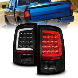 Tail Light Set Sequential LED Black Housing Clear Lens PairRam 1500/2500/3500 2011-2018 ANZO USA