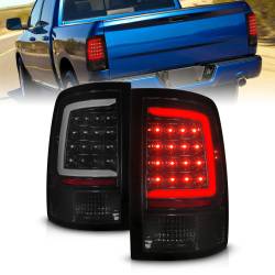 Tail Light Set Sequential LED Black Housing Smoke Lens PairRam 1500/2500/3500 2011-2018 ANZO USA