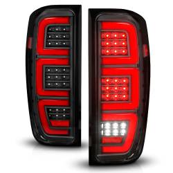 ANZO USA - Tail Light Set Full LED Tube Sequential Signal Black Housing Clear Lens Pair GMC Sierra 1500 2019-2024, 2500 HD/3500 HD 2020-2025 ANZO USA - Image 2