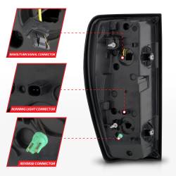 ANZO USA - Tail Light Set Full LED Tube Sequential Signal Black Housing Clear Lens Pair GMC Sierra 1500 2019-2024, 2500 HD/3500 HD 2020-2025 ANZO USA - Image 5