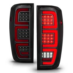 ANZO USA - Tail Light Set Full LED Tube Sequential Signal Black Housing Smoke Lens Pair GMC Sierra 1500 2019-2024, 2500 HD/3500 HD 2020-2025 ANZO USA - Image 2