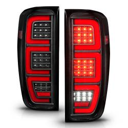 ANZO USA - Tail Light Set Full LED Tube Sequential Signal Black Housing Clear Lens Pair GMC Sierra 1500 2019-2023, 2500 HD/3500 HD 2020-2023 ANZO USA - Image 2