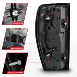 ANZO USA - Tail Light Set Full LED Tube Sequential Signal Black Housing Clear Lens Pair GMC Sierra 1500 2019-2023, 2500 HD/3500 HD 2020-2023 ANZO USA - Image 5