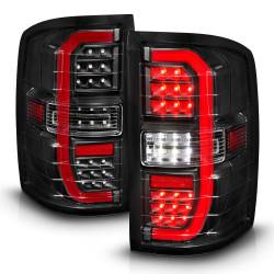 ANZO USA - Tail Light Set LED Tube Sequential Signal Black Housing Clear Lens Pair GMC Sierra 1500/2500 HD/3500 HD 2014-2019, 1500 Limited 2019 ANZO USA - Image 2