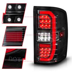 ANZO USA - Tail Light Set LED Tube Sequential Signal Black Housing Clear Lens Pair GMC Sierra 1500/2500 HD/3500 HD 2014-2019, 1500 Limited 2019 ANZO USA - Image 3