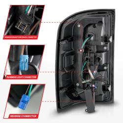 ANZO USA - Tail Light Set LED Tube Sequential Signal Black Housing Smoke Lens Pair GMC Sierra 1500/2500 HD/3500 HD 2014-2019, 1500 Limited 2019 ANZO USA - Image 5