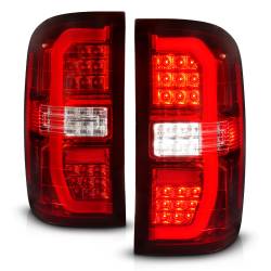 ANZO USA - Tail Light Set LED Tube Sequential Signal Chrome Housing Red/Clear Lens Pair GMC Sierra 1500/2500 HD/3500 HD 2014-2019, 1500 Limited 2019 ANZO USA - Image 2
