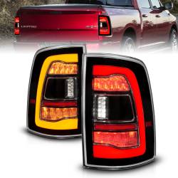 Tail Light Set LED Sequential LED Amber Switchback Turn Signal Black Housing Clear Lens Pair Dodge Ram 1500/2500/3500 2009-2010, Ram 1500/2500/3500 2011-2018 ANZO USA
