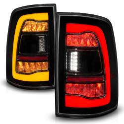 ANZO USA - Tail Light Set LED Sequential LED Amber Switchback Turn Signal Black Housing Smoke Lens Pair Dodge Ram 1500/2500/3500 2009-2010, Ram 1500/2500/3500 2011-2018, Ram 1500 2019-2023 ANZO USA - Image 2