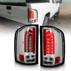 Tail Light Led Taillights Chrome Chevrolet Silverado 1500/3500 2007-2013, 1500 HD 2007, 2500/2500 HD/3500 HD 2007-2014 ANZO USA