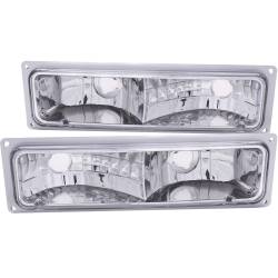 Euro Clear Lens Chrome Housing Pair Chevy/GMC Trucks/SUVs 1988-2000 ANZO USA