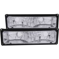 Euro Black Housing Pair Chevy/GMC Trucks/SUVs 1988-2000 ANZO USA
