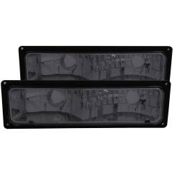 Euro Smoke Lens Black Housing Pair Chevy/GMC Trucks/SUVs 1988-2000 ANZO USA